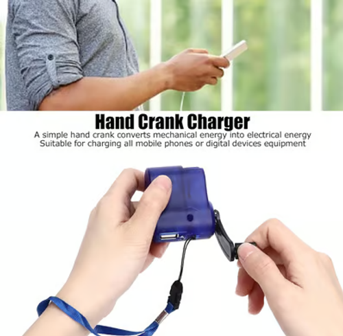 Portable Hand Crank Charger USB Mobile Phone Emergency Charger