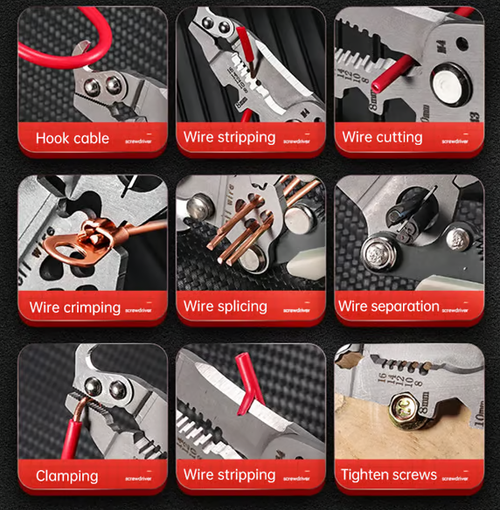 2024 New Multi-Function Folding Wire Strippers-Professional Electrician Tools