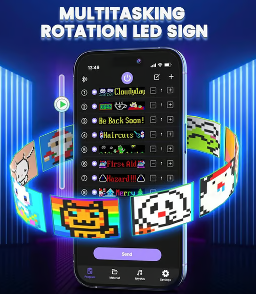 Ultra-thin flexible Bluetooth LED screen