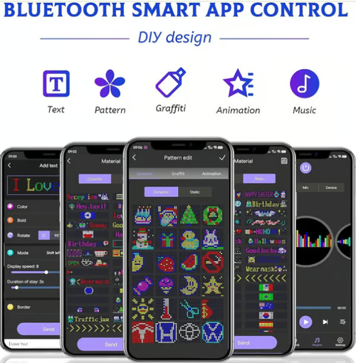 Ultra-thin flexible Bluetooth LED screen