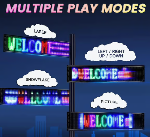 Ultra-thin flexible Bluetooth LED screen