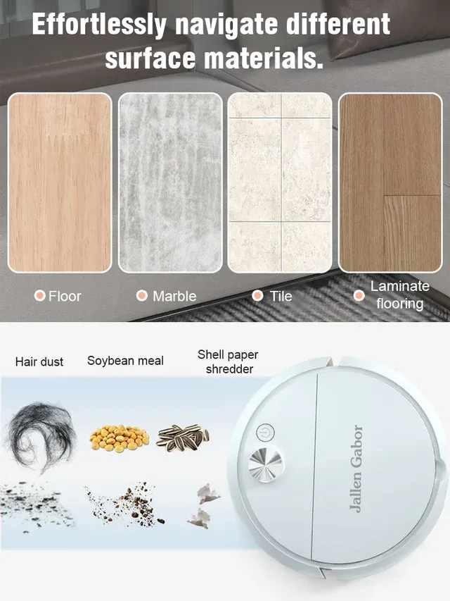 Low-noise powerful cleaning and disinfecting robot vacuum