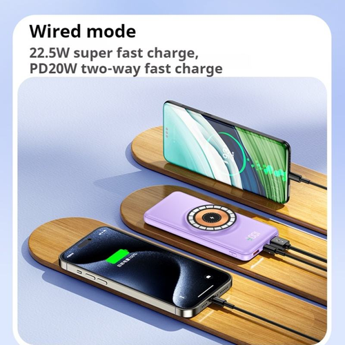 Super Fast Charging 22.5W Magnetic Wireless 30000mAh Power Bank 20000mAh Portable External Battery Pack Power Bank