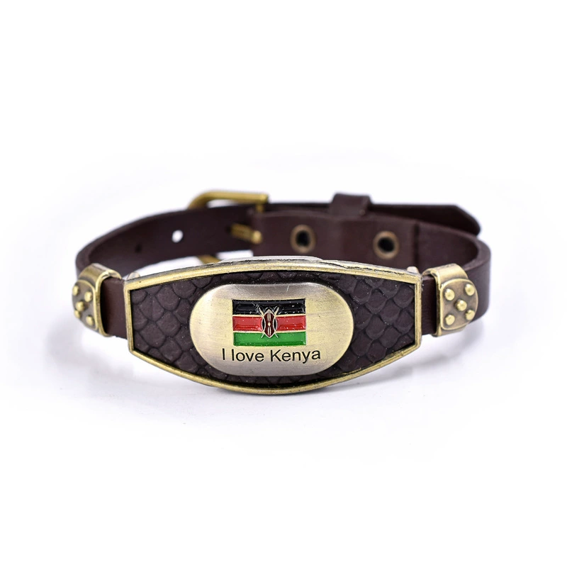 Fashionable men and women's double-layered bracelet with Kenyan elements