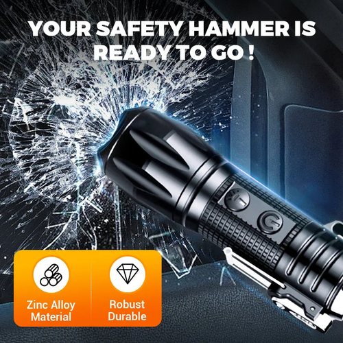 ⚡🔦Multifunctional rechargeable strong light flashlight with electric fire⚡