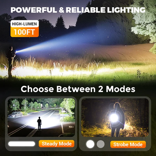 ⚡🔦Multifunctional rechargeable strong light flashlight with electric fire⚡