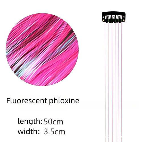 Metal Ribbon Clip Laser Gold Wire Tinsel Hair Colorful Wig