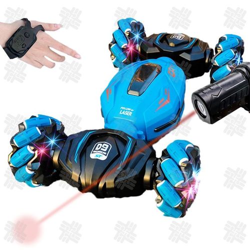 KW 4WD Light Guided RC Car With LED Lights Music Double-Sided 360 Flips Remote Control Race Car