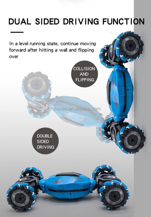 KW 4WD Light Guided RC Car With LED Lights Music Double-Sided 360 Flips Remote Control Race Car