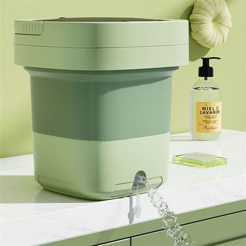 Folding portable washing machine