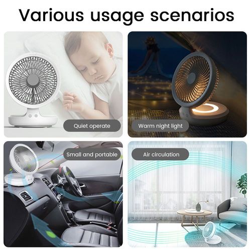 Folding wall mounted shaking head electric fan