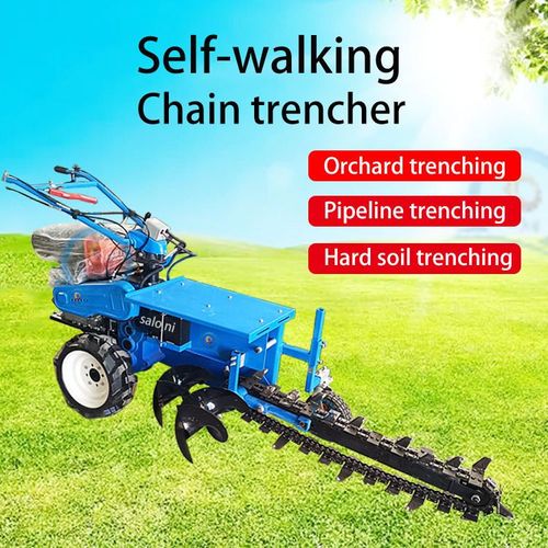 Hand held single chain trenching machine