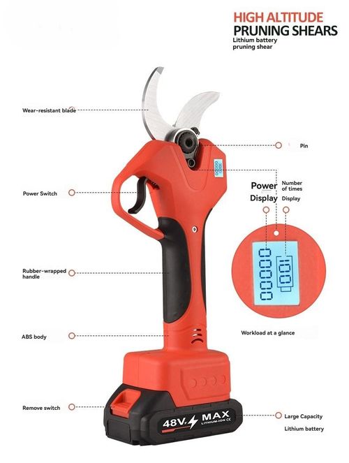 Lithium battery pruning shears
