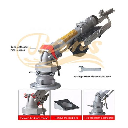 Vertical arm spray gun