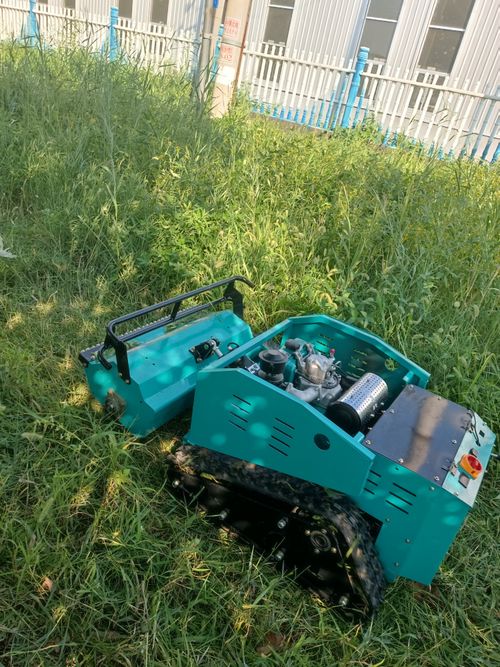 Tracked remote-controlled lawn mower