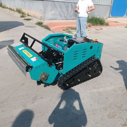Tracked remote-controlled lawn mower