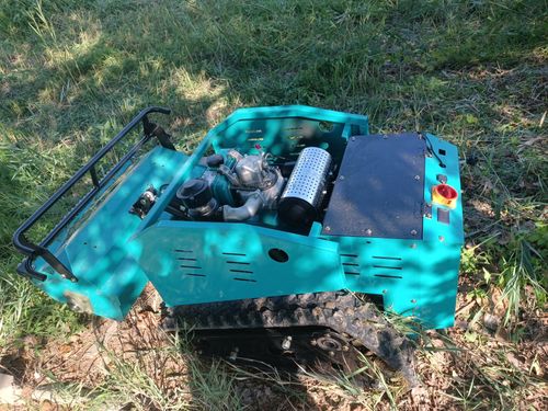Tracked remote-controlled lawn mower
