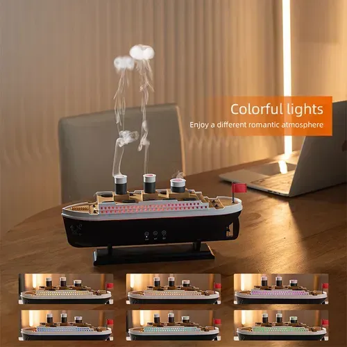 2025 Jellyfish Retro Ship Smart Jellyfish Humidifier Diffuser Portable Electric Ultrasonic Aroma Diffuser With Remote Contro