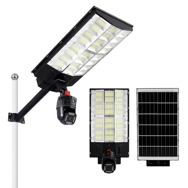 Three-in-one solar-powered surveillance light