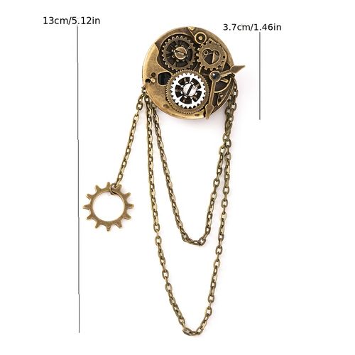 Retro-Steampunk-Accessoires: Uhrenzahnräder, Broschen, Haarschmuck – zweifach verwendbare Punk-Gothic-Haarspangen
