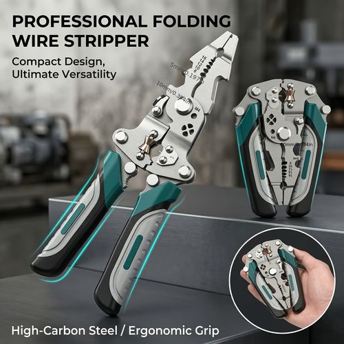 Wire stripping pliers, wire splitters, wire crimping pliers