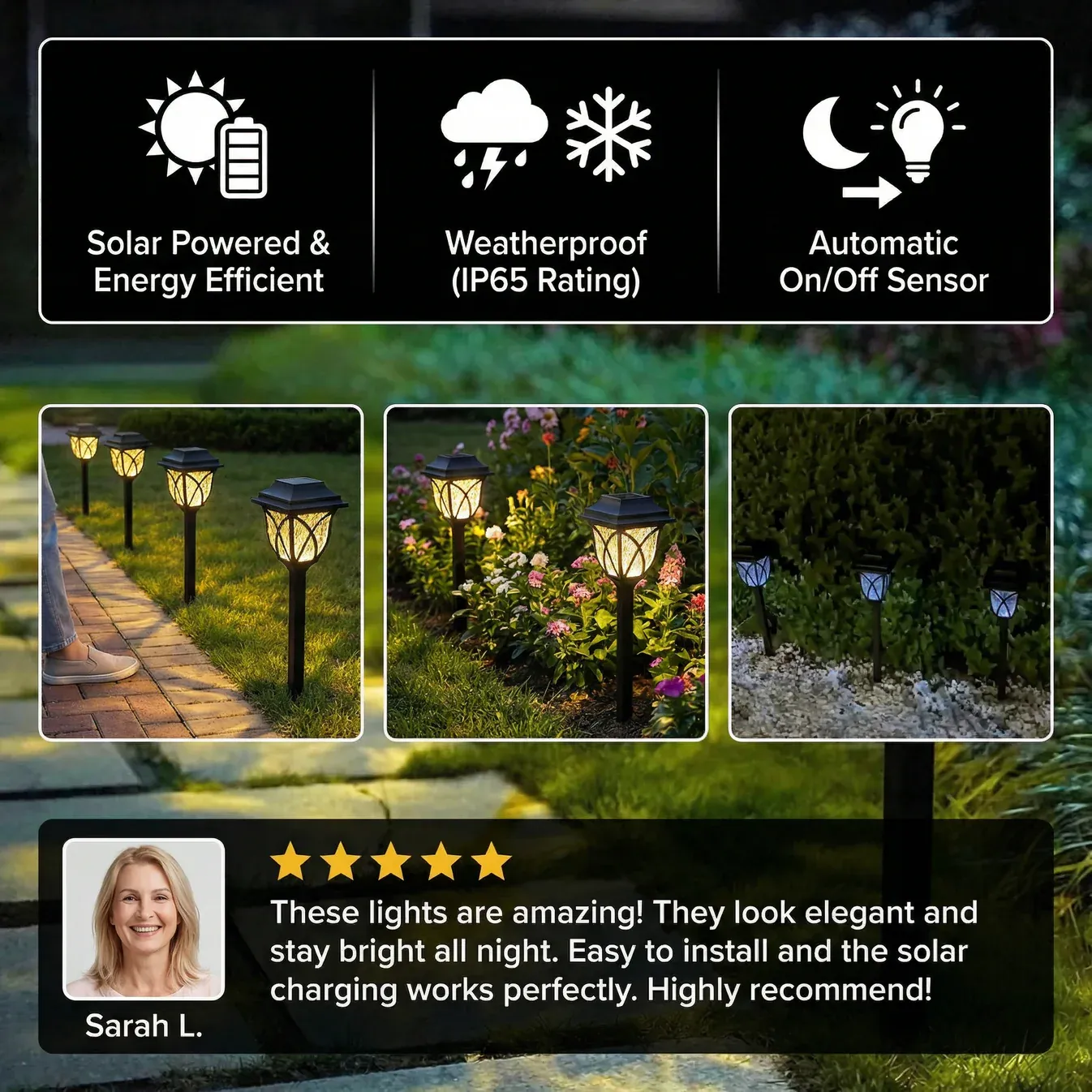 Your garden is dark and unsafe at night – with these lights you instantly create visibility and atmosphere 🌙✨