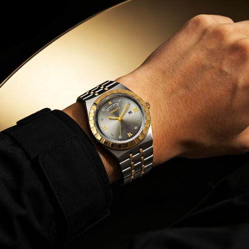 Roman Architecture Men Watch  Triangular Pit Bezel, Roman Scale, Light Luxury Business Style