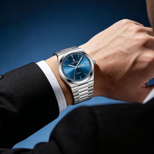 Classic Pilotage Watch for Men – Deep Ocean Inspired, Brushed Sun Pattern Dial, Business & Sport Style