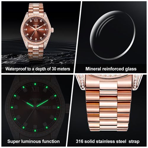 DIAMONDS BLAZE Men's Quartz Watch – Fashionable & Luxurious with Diamond Accents