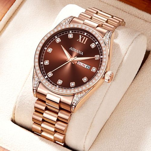 DIAMONDS BLAZE Men's Quartz Watch – Fashionable & Luxurious with Diamond Accents
