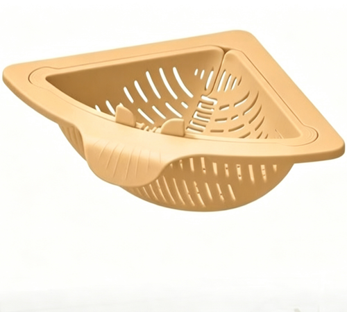 Triangle Sink Corner Rack – Food Strainer + Sponge Storage