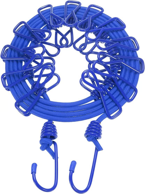 Retractable Portable Clothesline, Travel Clothesline with 12 Clothespins for Indoor Laundry Drying, Outdoor Camping Accessories