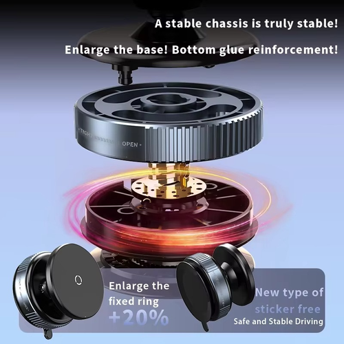 360° MAGNETIC CAR PHONEHOLDER WITH STRONGSUCTION BASE