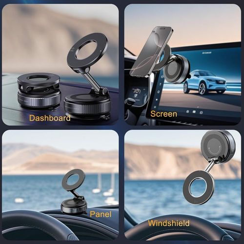 Tired of Car Phone Holders That Can't Hold? This One Has Dual Magnets & Strong Suction Base