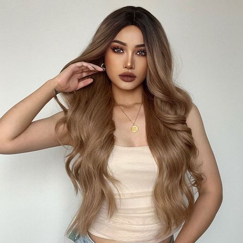 💇Gorgeous Fluffy Long Curly Wig – Natural, Comfortable & Adjustable!