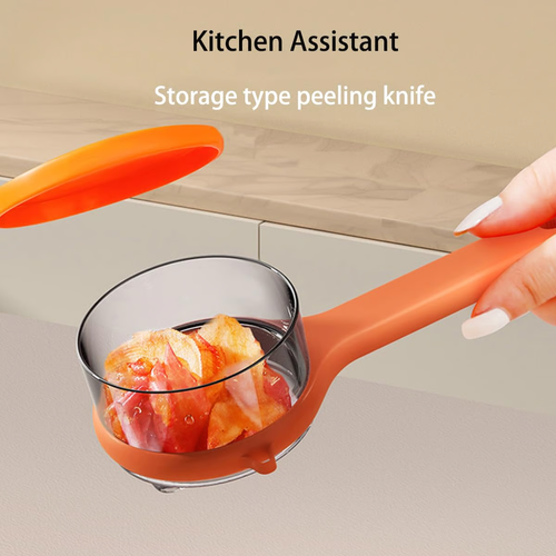 Double-sided Stainless Steel Blade Peeling Knife With Storage Boxs