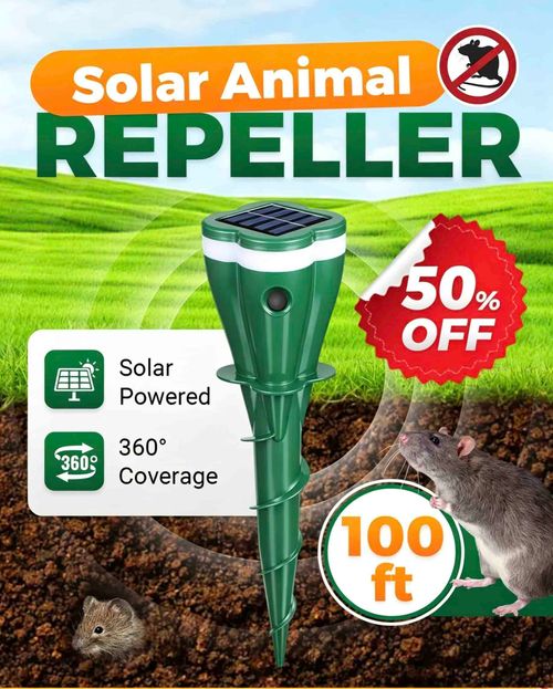Hot Sale 50% OFF☘️Solar Powered Waterproof Animal Repellent