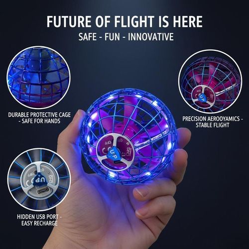 MagicFloater – 360° Flying Ball | Gesture Controlled | LED Show