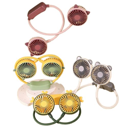 Wearable Rechargeable Mini Fan – Neckband & Desk Use