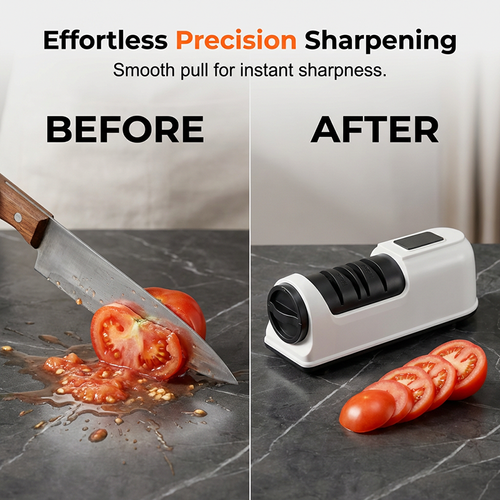 🥳2026 HOT SALE🥳3-Stage Electric & Manual Knife Sharpener