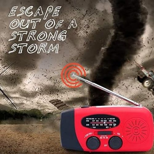 6-in-1 Solar Radio Keeps You  CONNECTED • CHARGED • SAFE
