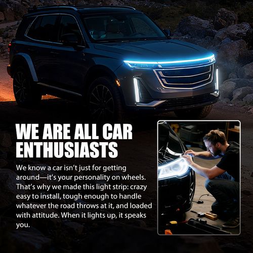 🔥Dynamic Scan HoodBeam Kit 50% OFF! Light up your hood with hypnotic smooth scanning effects! ✨