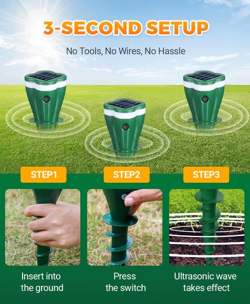 Hot Sale 50% OFF☘️Solar Powered Waterproof Animal Repellent