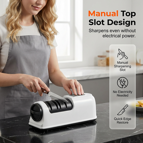 🥳2026 HOT SALE🥳3-Stage Electric & Manual Knife Sharpener