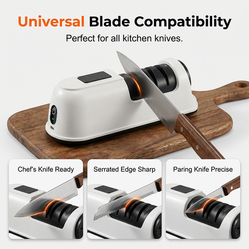 🥳2026 HOT SALE🥳3-Stage Electric & Manual Knife Sharpener