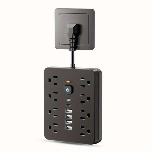 14-in-1 power socket - with overload protection and one-touch control switch