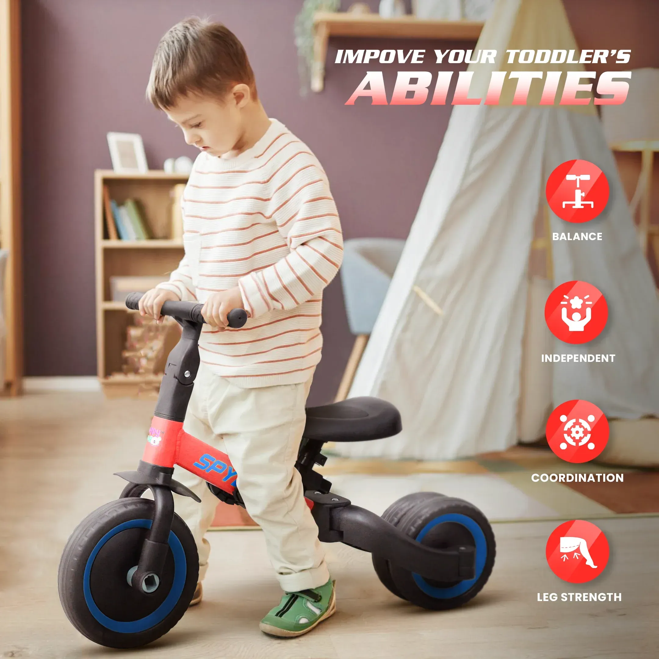 3 in 1 children's bicycle 2 to 5 years