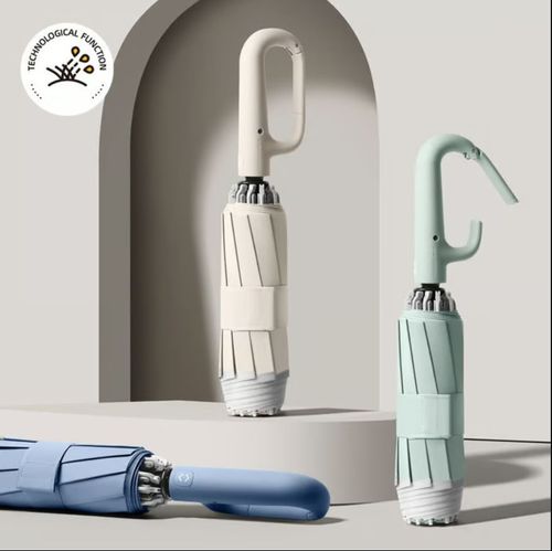 Ring buckle umbrella, Reflective Safety Strip, Sturdy Windproof, Travel Portable