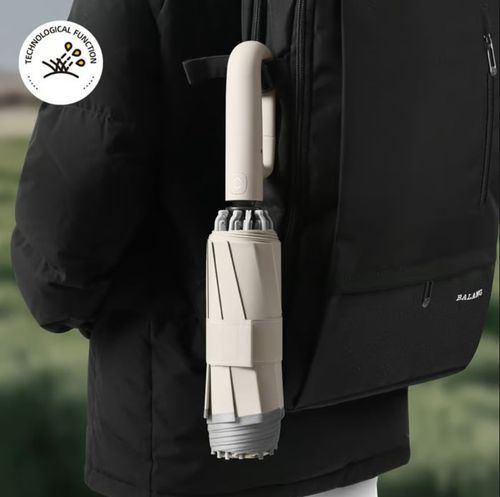 Ring buckle umbrella, Reflective Safety Strip, Sturdy Windproof, Travel Portable