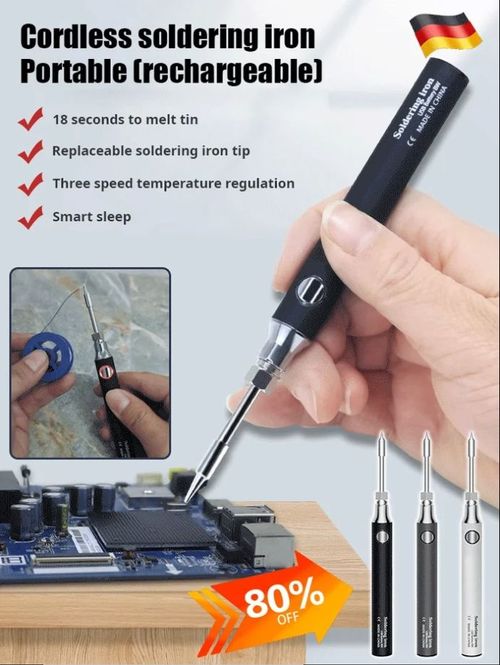 Wireless Portable Rechargeable Soldering Iron Set